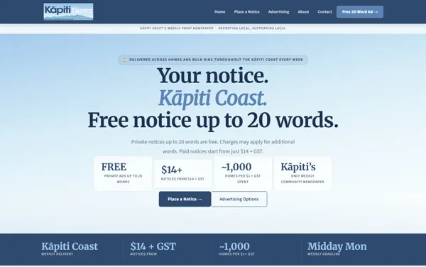 Kapiti News website