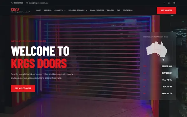 KRGS Doors website