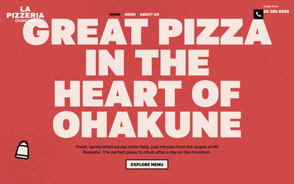 La Pizzeria Ohakune website