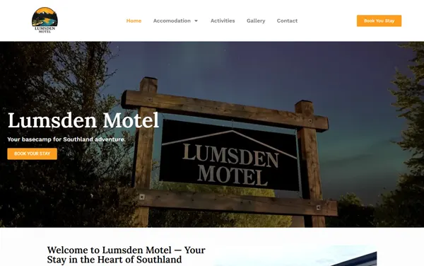 Lumsden Motel website