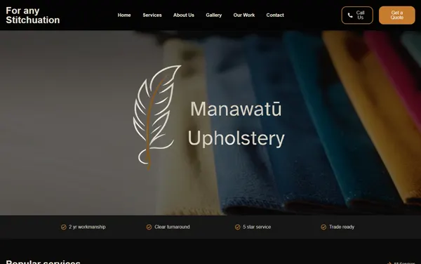 Manawatū Upholstery website
