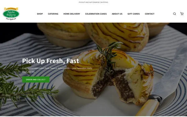 Nada Bakery website