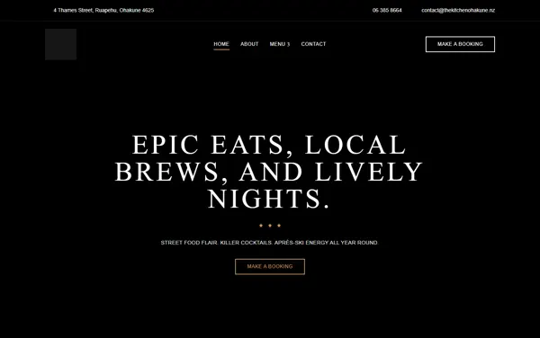 The Kitchen Ohakune website