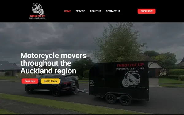 Throttle Up Motorbike Movers website