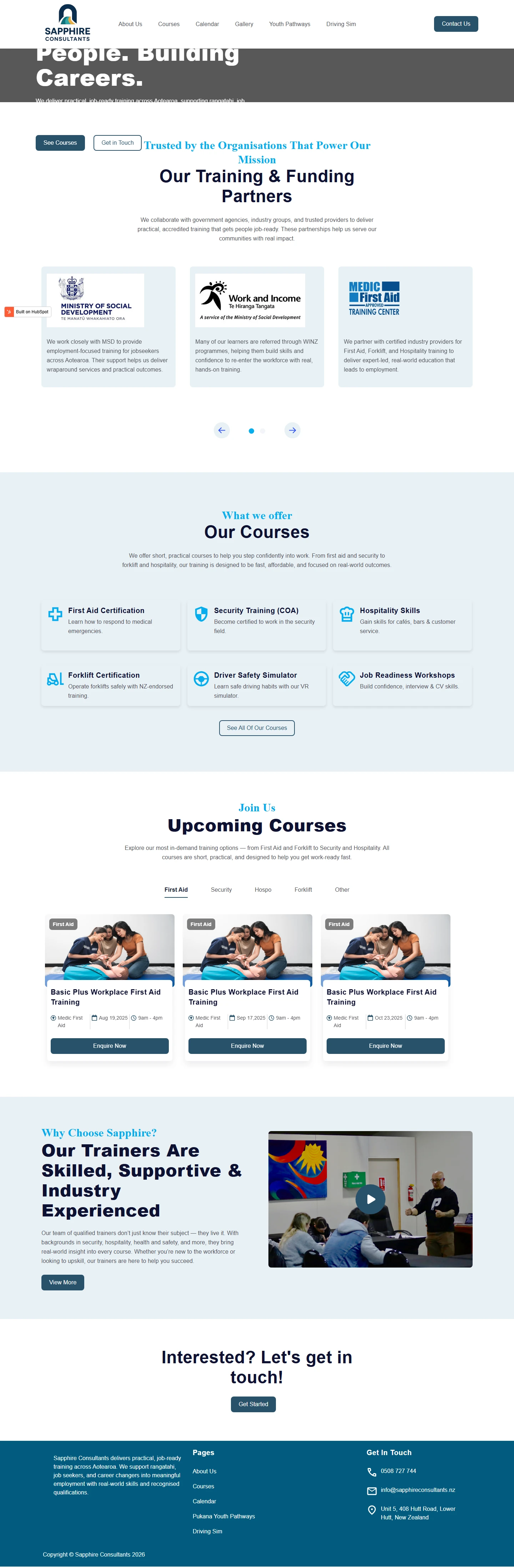 Sapphire Consultants website screenshot