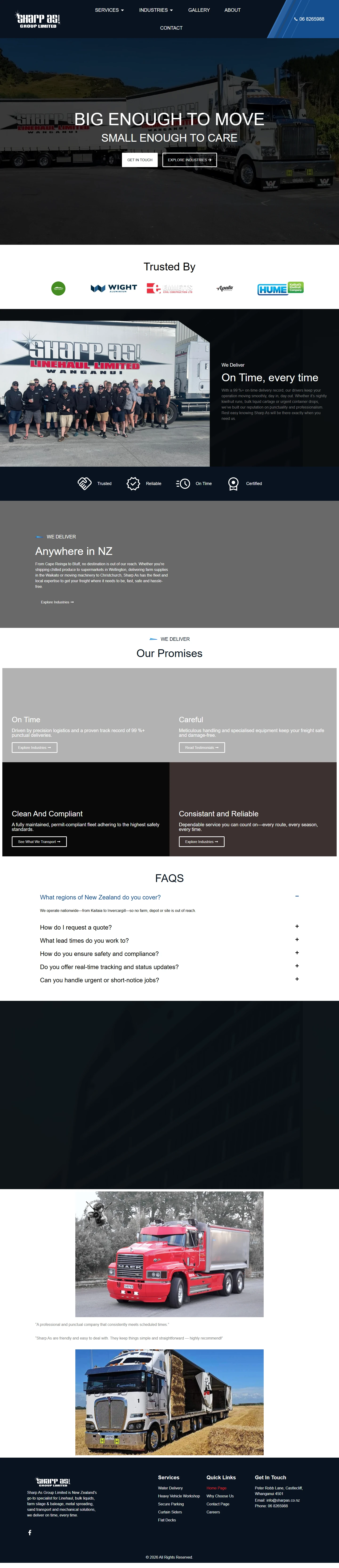 Sharp As Limited website screenshot